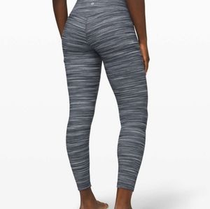 Rare Lululemon Align Pant II 25" Mini Space Dye Herringbone Heathered BlackWhite